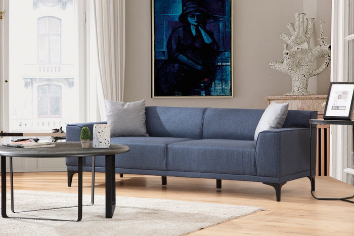 Atelier Del Sofa Petra 3 - Sofá de 3 Plazas Azul Atelier Del Sofa Petra 3 - Sofá de 3 Plazas Azul